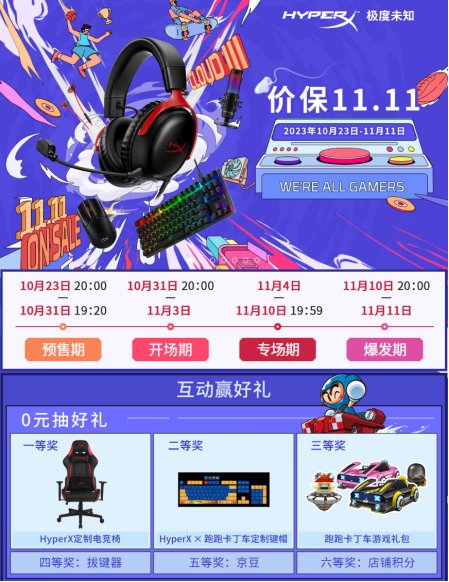 11.11火力全开 HyperX准点燃爆年终大促