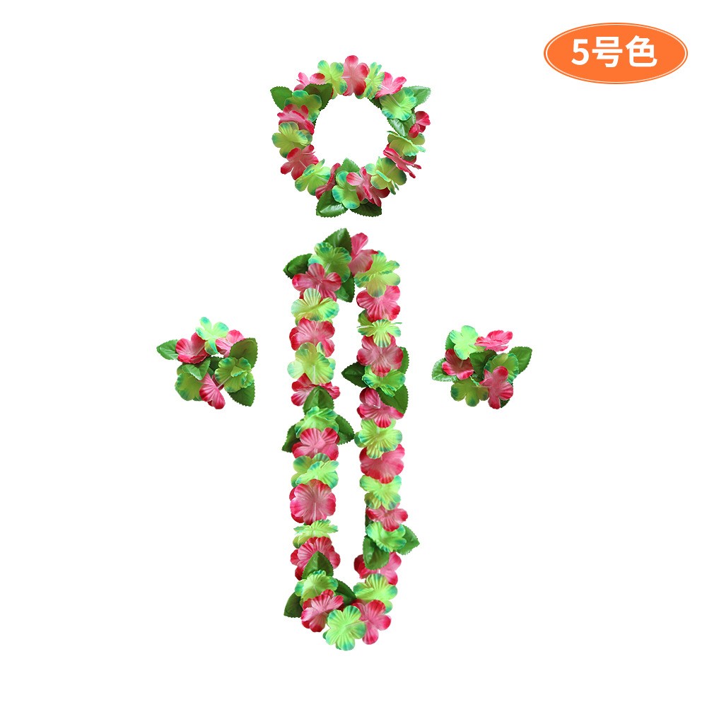 夏威夷风情来袭！12色绿叶花环四件套，让你秒变海岛女神✨