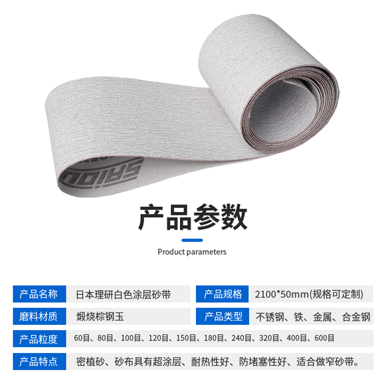 理研超涂层白粉砂带：打磨界的革命，告别堵塞烦恼！