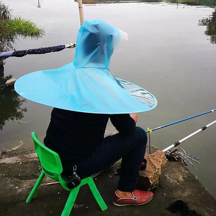 儿童头戴式雨伞飞碟雨衣帽，宝宝雨具新潮流，防水防风又可爱！