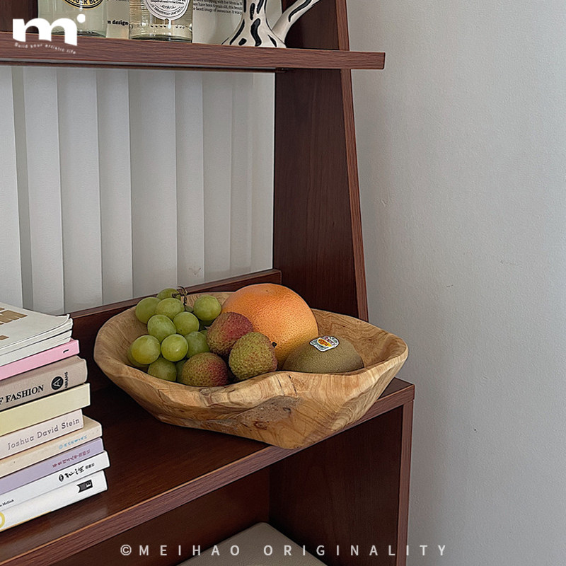 侘寂风实木果盘根雕有哪些款式选择？