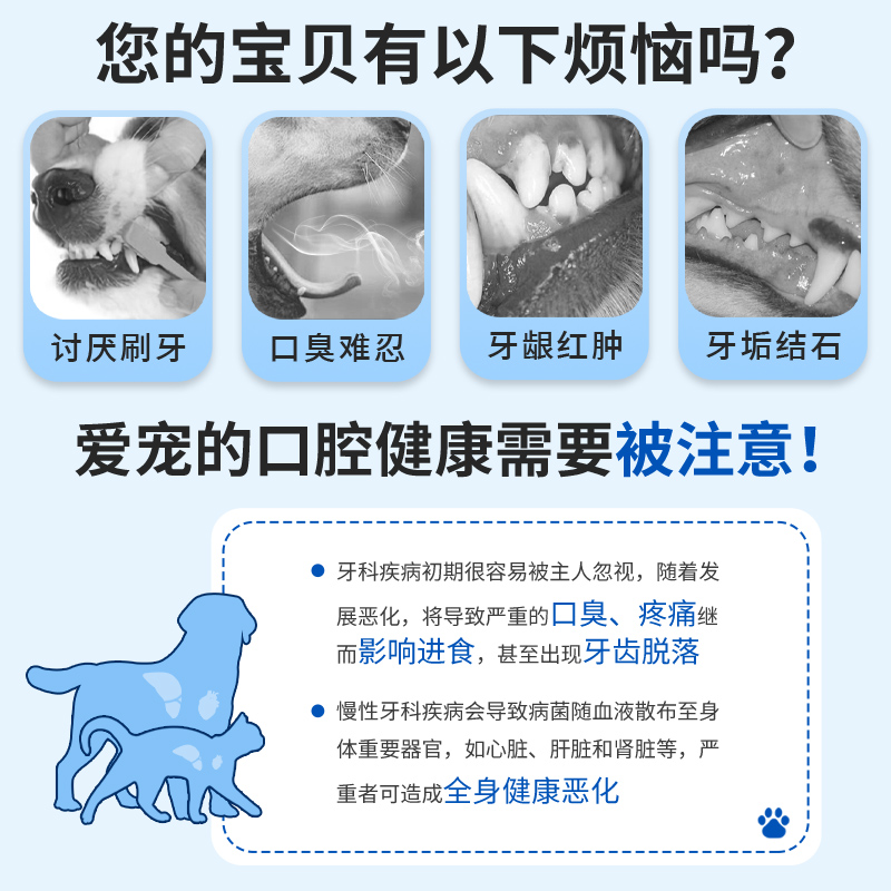 狗狗牙刷&amp;猫咪漱口水：宠物牙齿清洁神器，守护毛孩子口腔健康