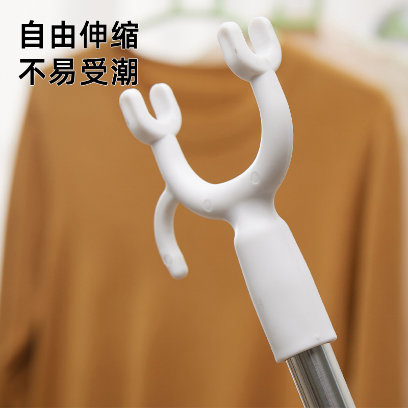撑衣杆叉头伸缩家用阳台取衣叉杆晾衣杆：家居神器，轻松解决晾衣难题！