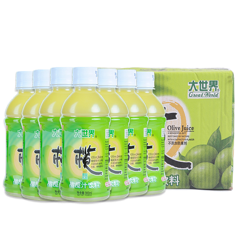 福建特产果汁饮料福州大世界橄榄汁，甘甜解渴的秘密武器！