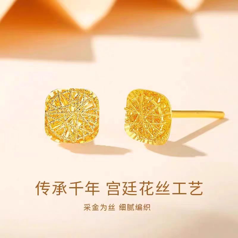 999足金爱心耳钉！表白神器！这波不买真的亏哭