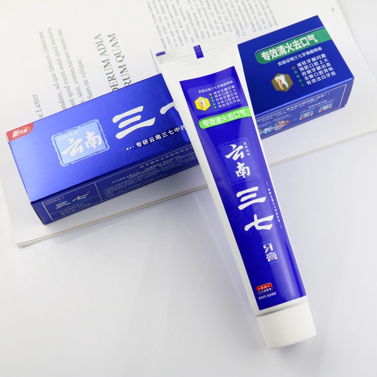 云南三七护龈修护美白牙膏180g/支：口腔护理新革命，让你的笑容更加自信！