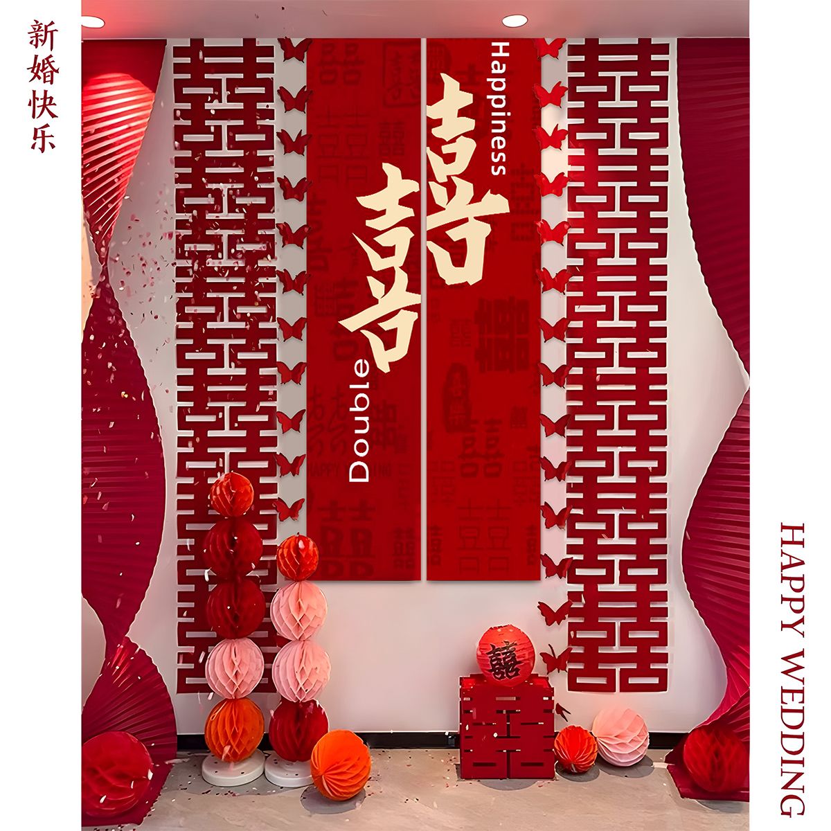 结婚婚房布置套装：女方卧室高级感装饰，男方新婚房间背景墙布置大揭秘✨