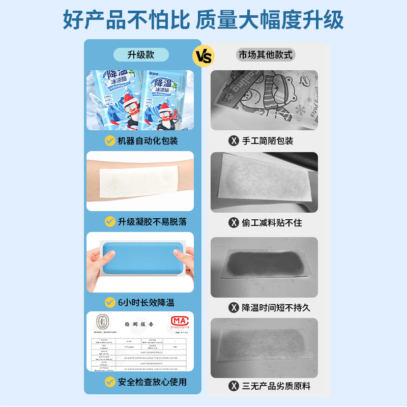 夏日必备！加强型降温冰凉贴，学生解暑神器，手机也能散热啦！❄️