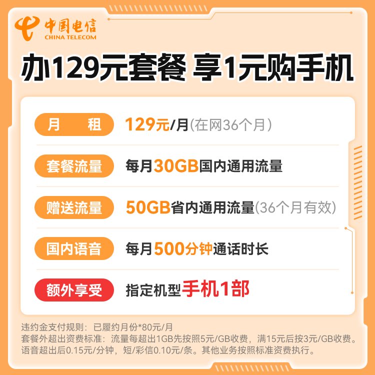 新办129合约号卡套餐：四川电信金熊猫卡，免费领取OPPO/荣耀手机，真的这么香吗？