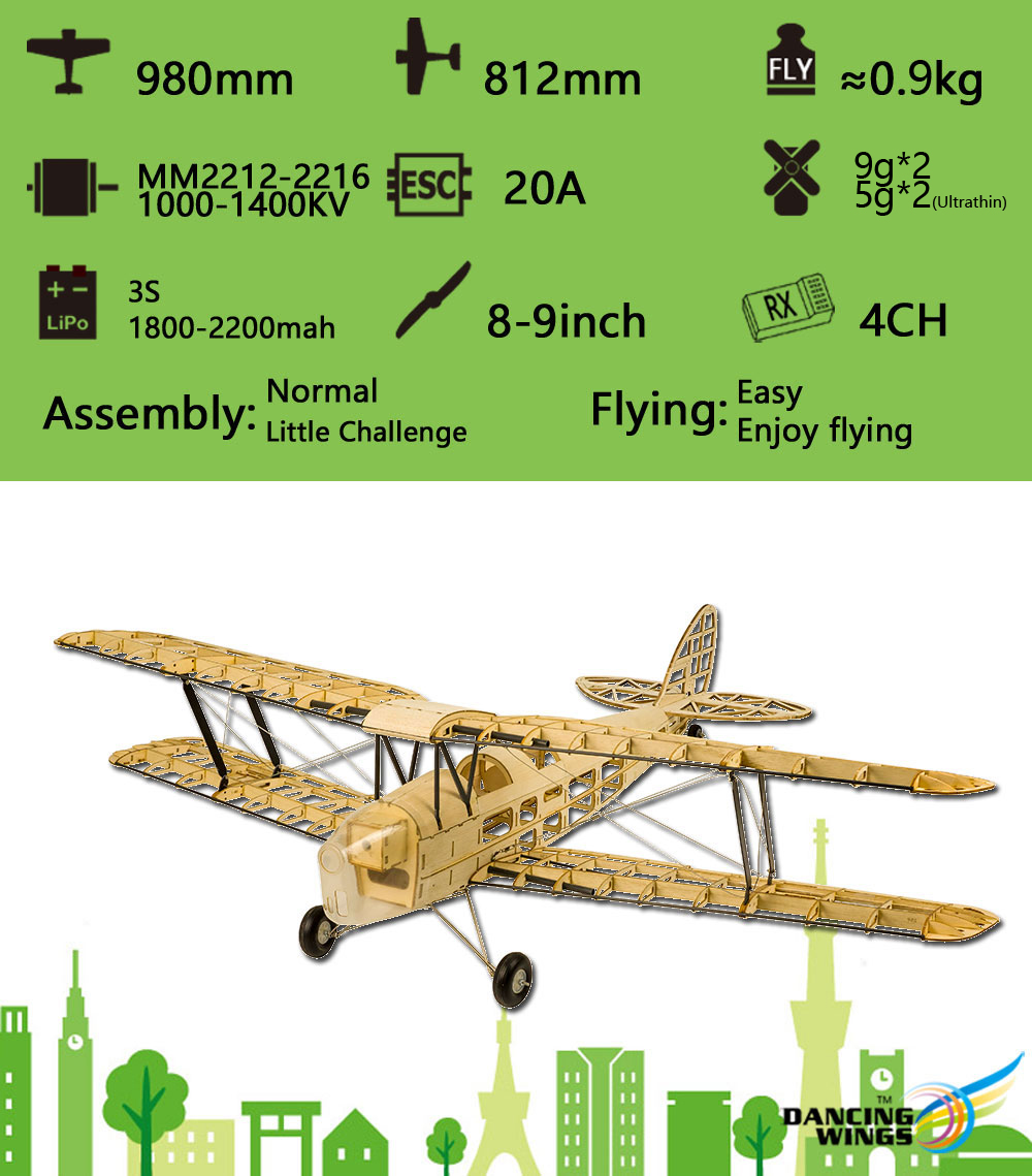 美国福克双翼像真机Fokker DVII：一战经典重现，轻木电动遥控飞机的魅力所在！