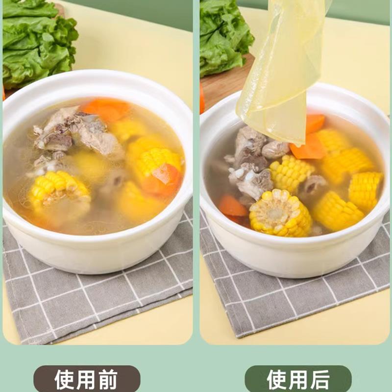 美丽雅煲汤吸油纸直径20cm20张：厨房神器，轻松去除汤面油脂的秘密武器！