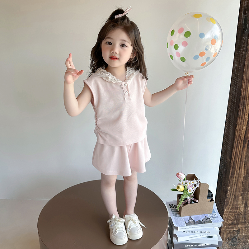 夏日宝贝必备！2025新款女童背心套装，洋气出街就靠它啦！✨