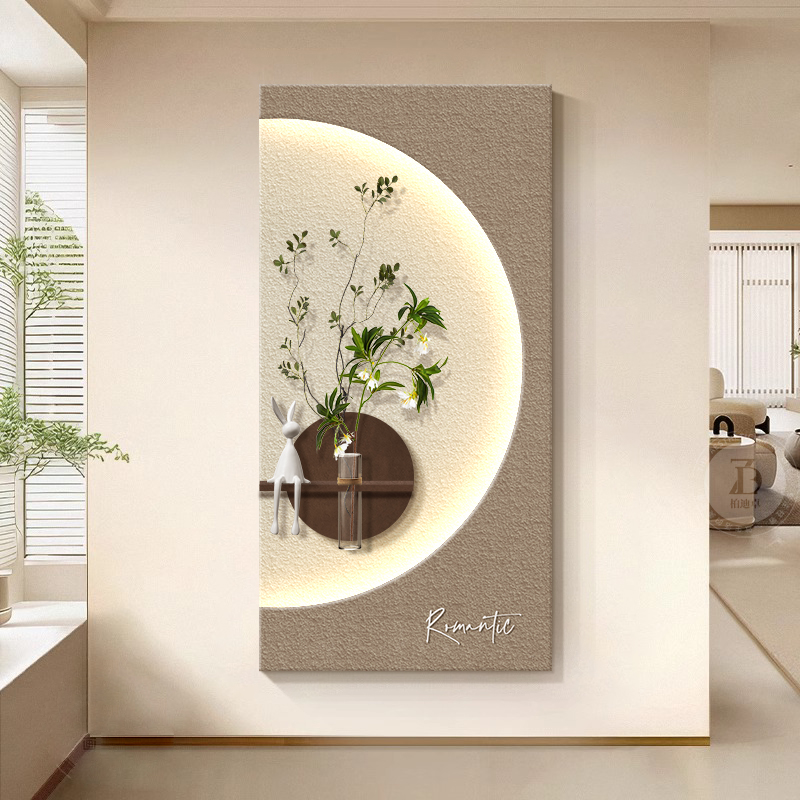 水培绿植与砂岩画：打造入户玄关高级感装饰新潮流