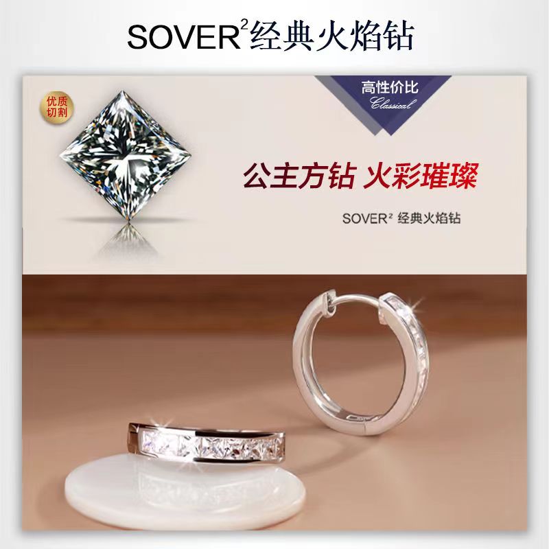 VINCARRY 18K金双结培育钻石耳扣：闪耀你的耳朵，点亮你的时尚态度！