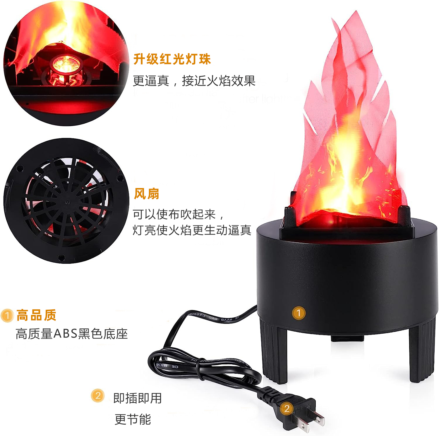 万圣节必备神器！仿真火焰灯，让你的恐怖场景布置瞬间升级