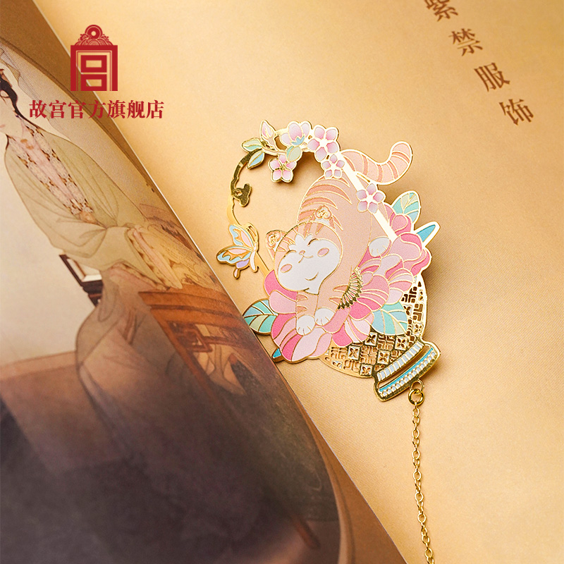故宫萌猫如意艺术书签：创意文具，教师节生日礼物新宠！
