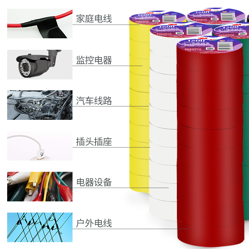 正品3M1500电工胶布：绝缘防水耐高温，电线电缆保护专家