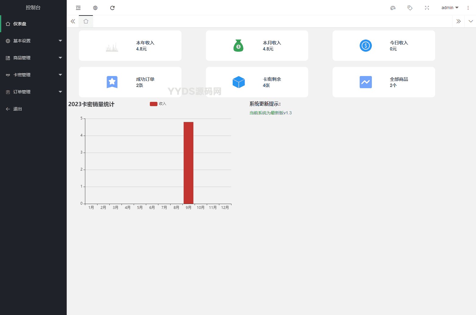 2023全新拟态简洁个人自助发卡售卡系统源码 | 支持选号功能 易支付接口