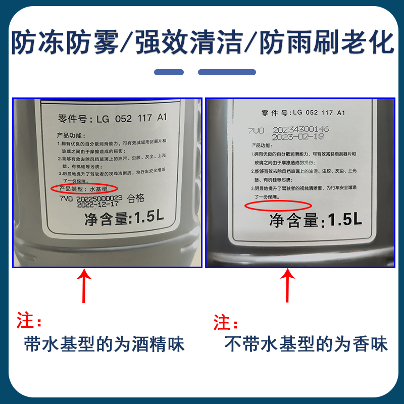 奥迪玻璃水雨刮液：6瓶装随机发货，省钱又省心！