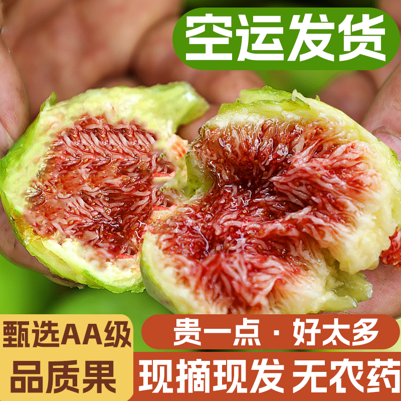 青皮无花果6-7成熟塑料盒装：自然美味，一口一个的甜蜜诱惑✨
