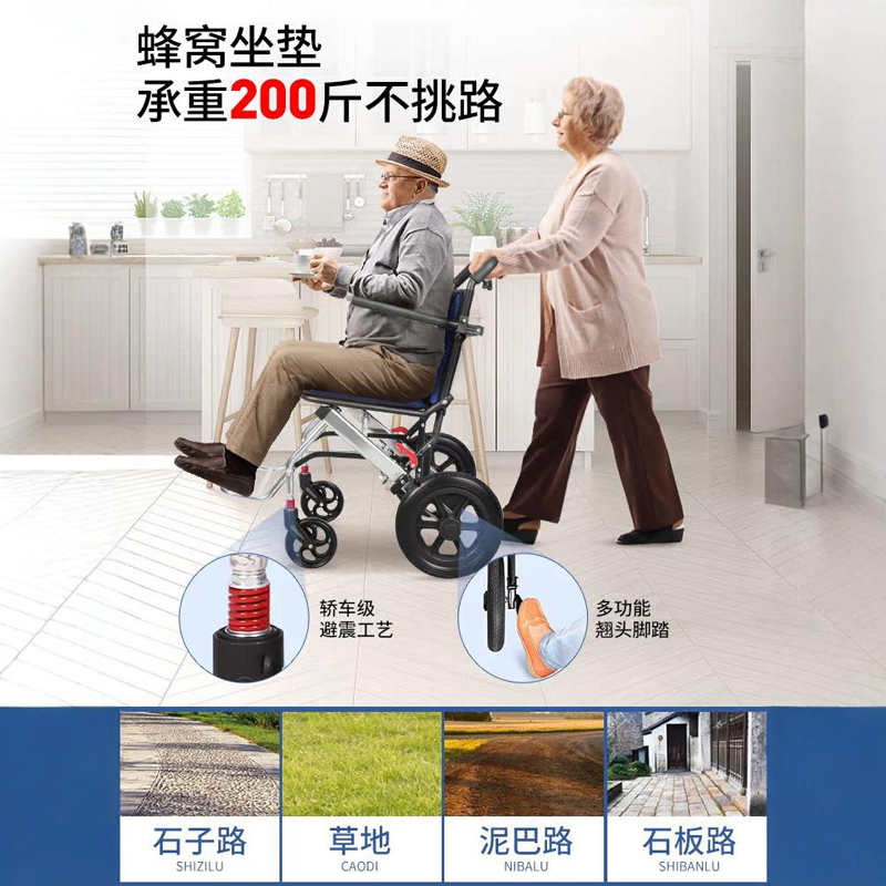 国家补贴下的芝卫手动轮椅：老人出行的新选择，轻松享受旅行生活！
