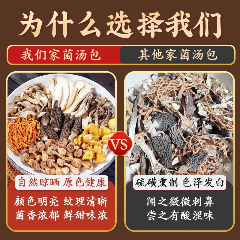 云南特产七彩菌菇汤料包：山珍美味，年货必备！