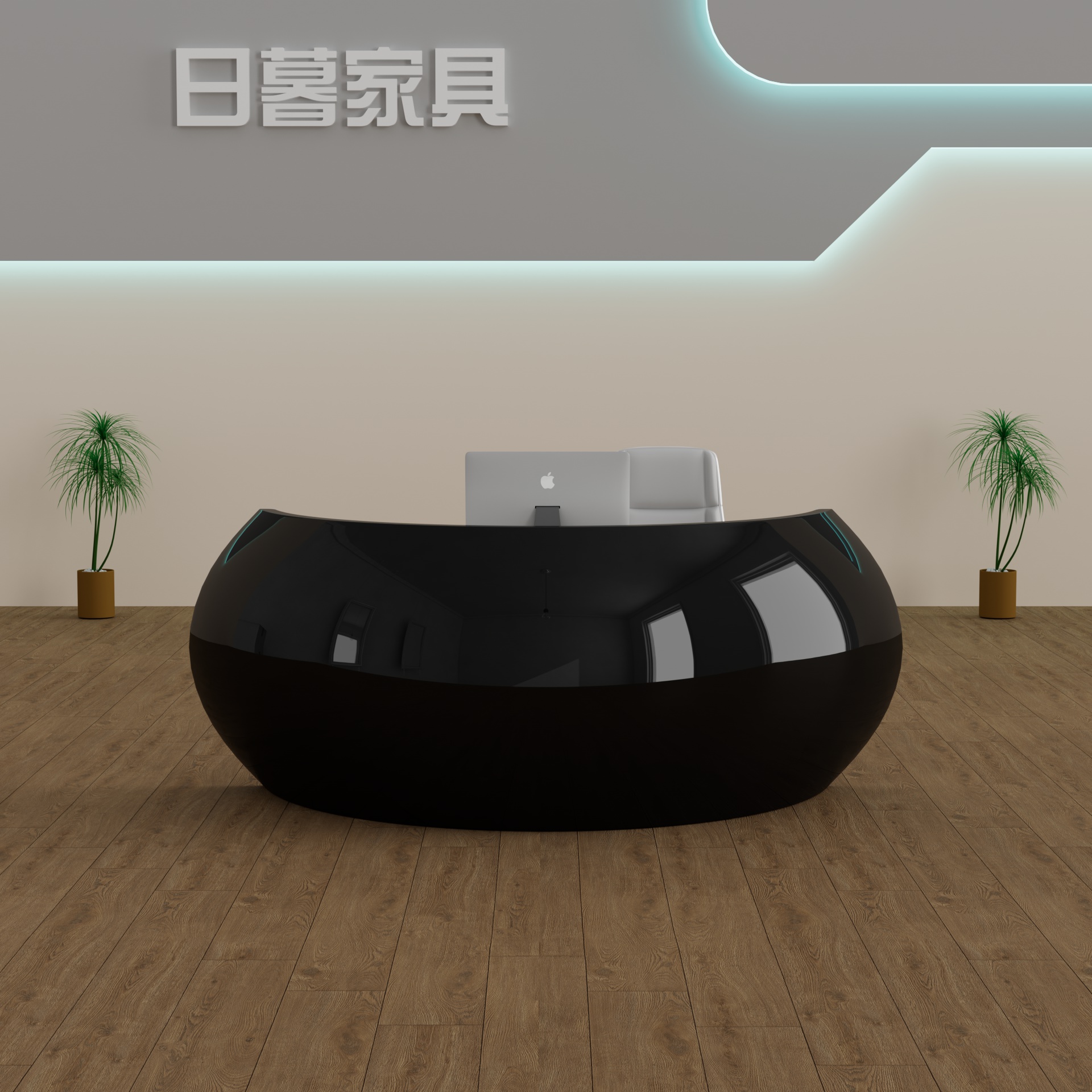 烤漆前台接待台：简约现代公司吧台收银台创意迎宾台，美容院前台定制新潮流