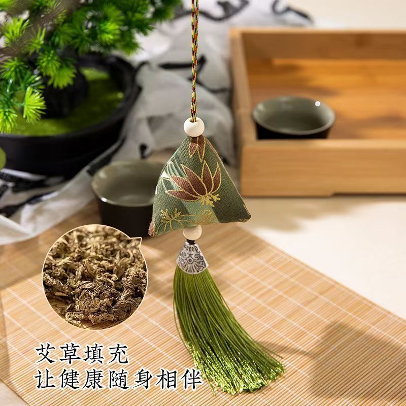 端午节必入！三角粽香包太香了！艾草粽子挂饰美到爆