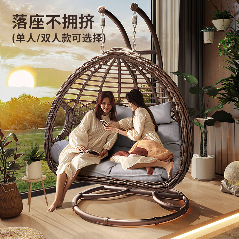 户外藤编防水吊篮藤椅：给你的庭院添一抹休闲风情