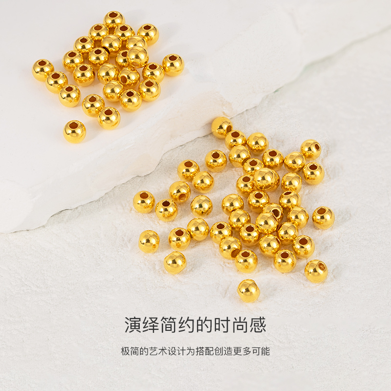 999足金手链，金裕黄金亮面小金珠，两世欢转运珠，硬金魅力新升级！✨