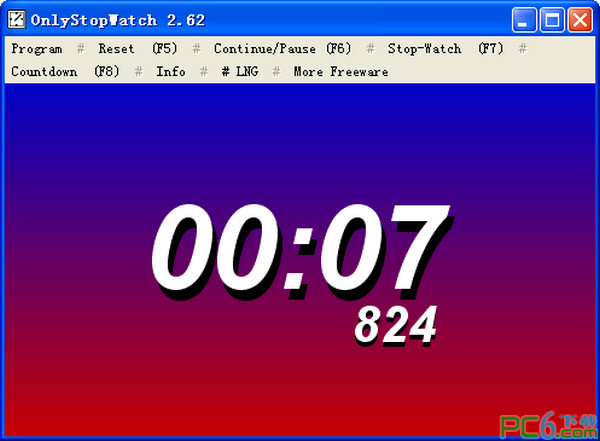 电脑秒表软件OnlyStopWatch v2.62 英文绿色免费版
