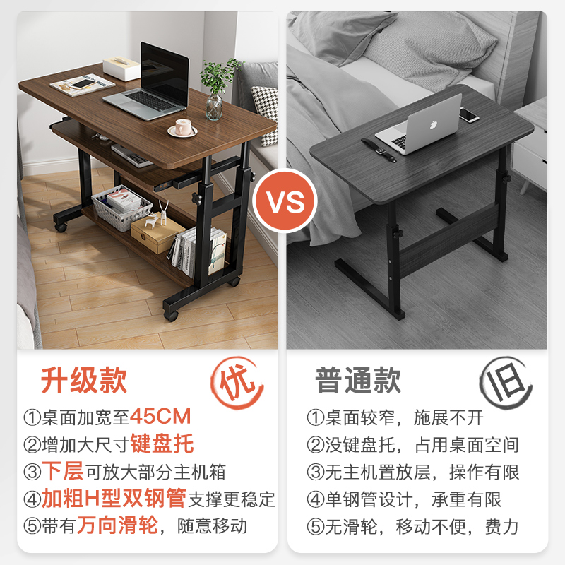 床边桌可移动家用卧室学生书桌：懒人必备，轻松升级你的学习空间！✨