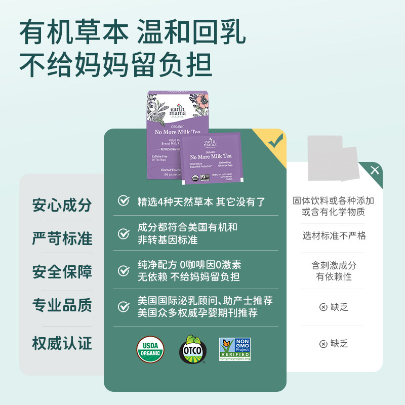 美国Earth Mama回奶茶：宝妈们断奶的无痛神器，告别母乳喂养的必备良方！