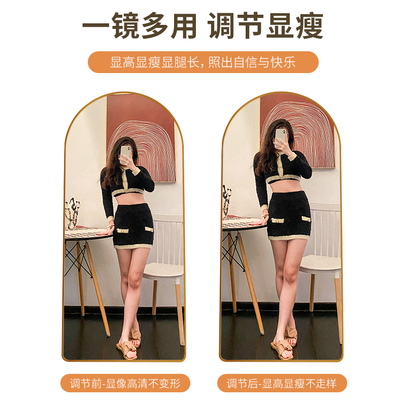 服装店必备神器：极简风穿衣镜，显高显瘦的秘密武器！