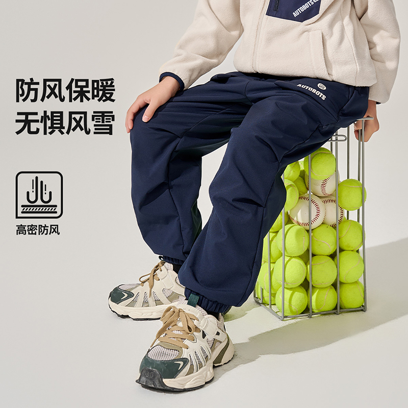 变形金刚儿童软壳裤：2024秋冬新款，男童加绒防水冲锋裤，户外运动必备神器！