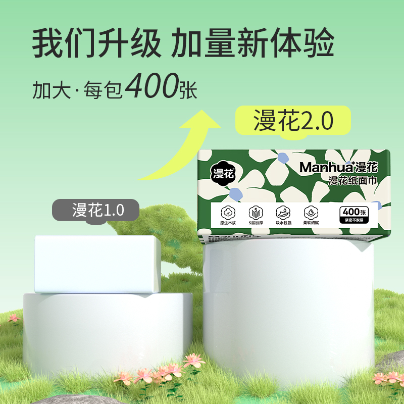 漫花抽纸：家庭必备，柔软舒适，让你的生活更精致✨