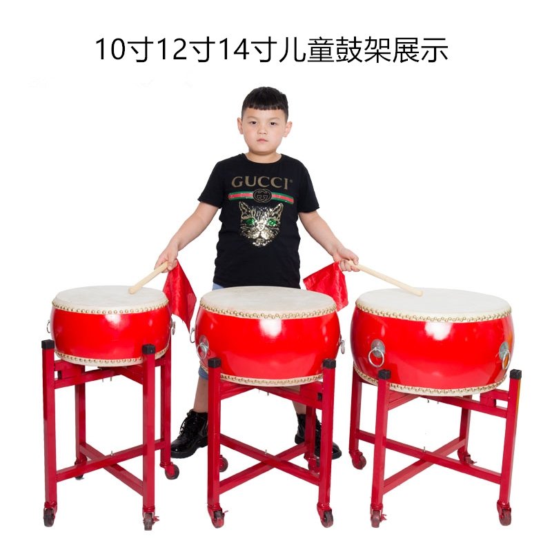 六一儿童演出必备神器：中国红龙鼓，扁鼓舞蹈鼓，教你轻松打节奏！