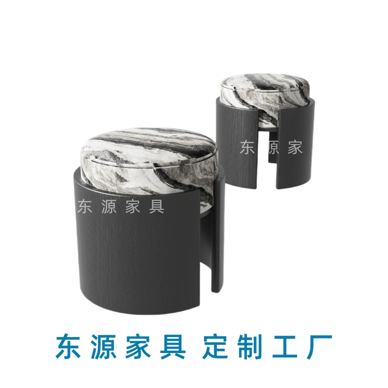 新中式茶凳：实木圆凳，禅意坐墩，储物设计，样板间首选！‍♀️