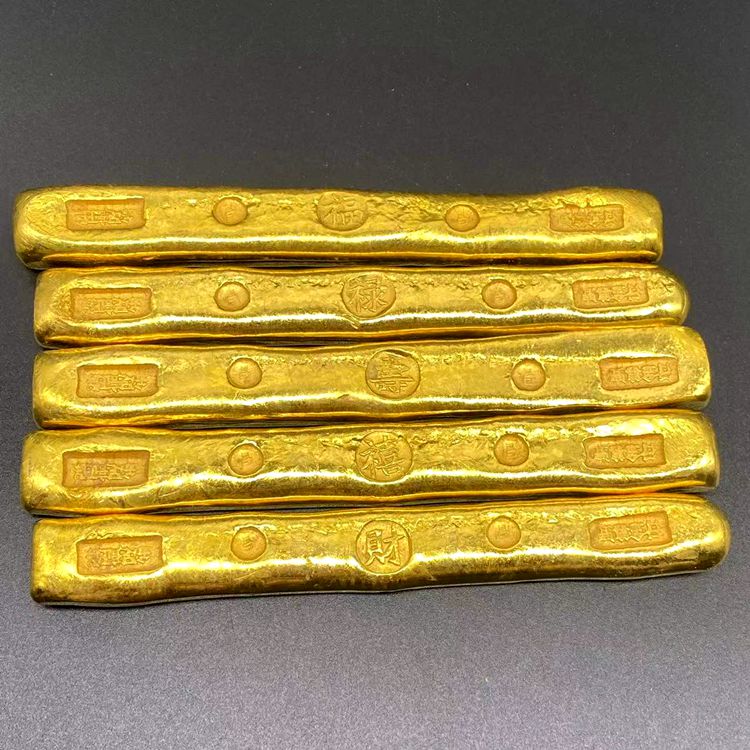 仿古金锭金元宝：纯铜实心镀金，飞龙金条的收藏与投资指南