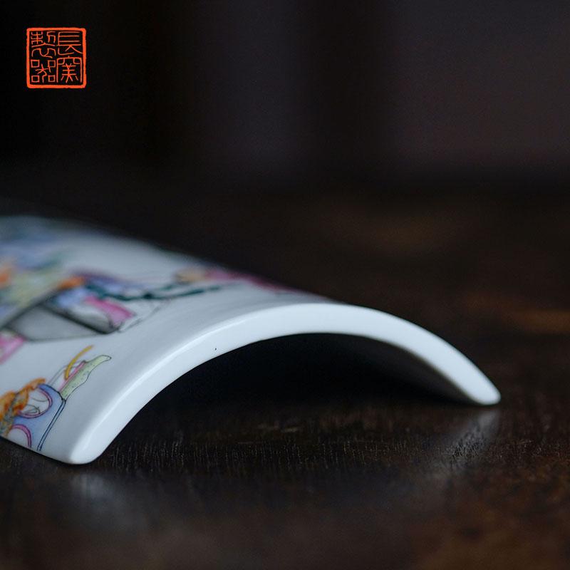 长窑重器：仿乾隆粉彩人物臂搁，景德镇手工陶瓷艺术珍品