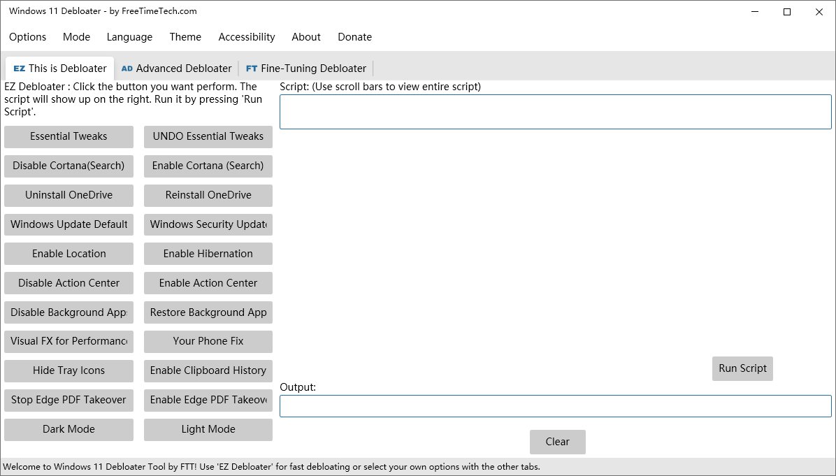 Windows 11 Debloater(Windows11精简工具) v2.1.3 中文绿色版