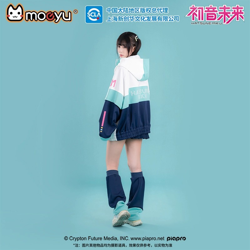 正版初音未来秋冬连帽夹克，二次元潮流风衣外套，B站miku粉丝必备