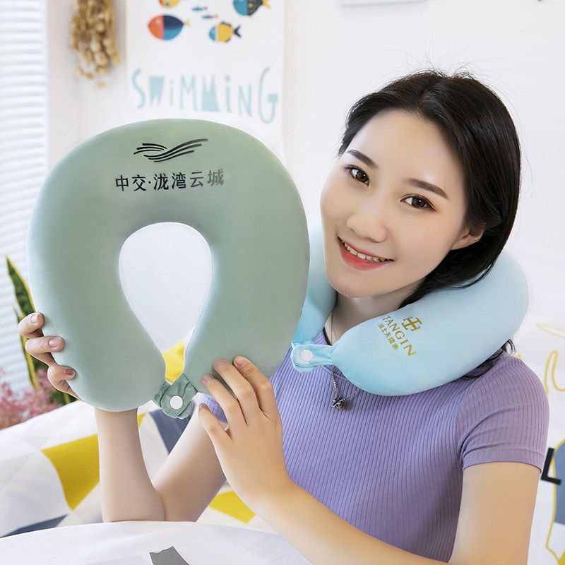 定制logo U型枕：颈椎救星，户外旅行必备，公司礼品新宠