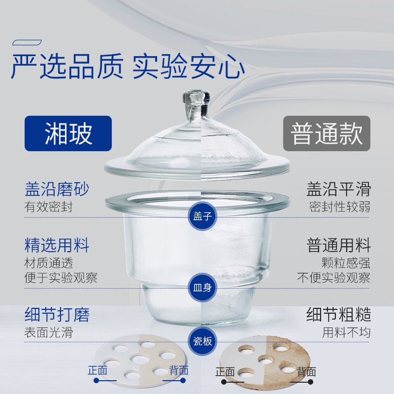 湘玻玻璃真空干燥器：实验室必备神器，透明棕色防潮缸的奥秘大揭秘！