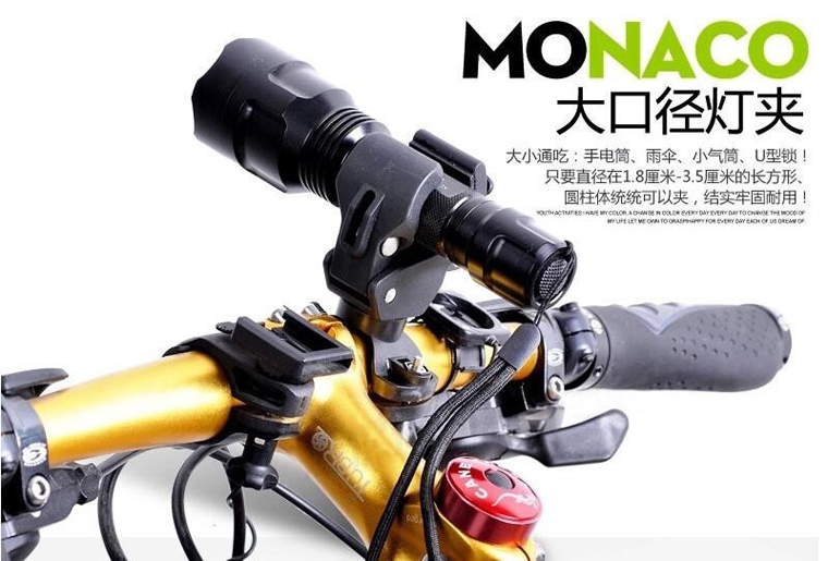 公路车&amp;山地车必备神器！骑行灯夹&amp;手电筒灯架，夜骑安全升级