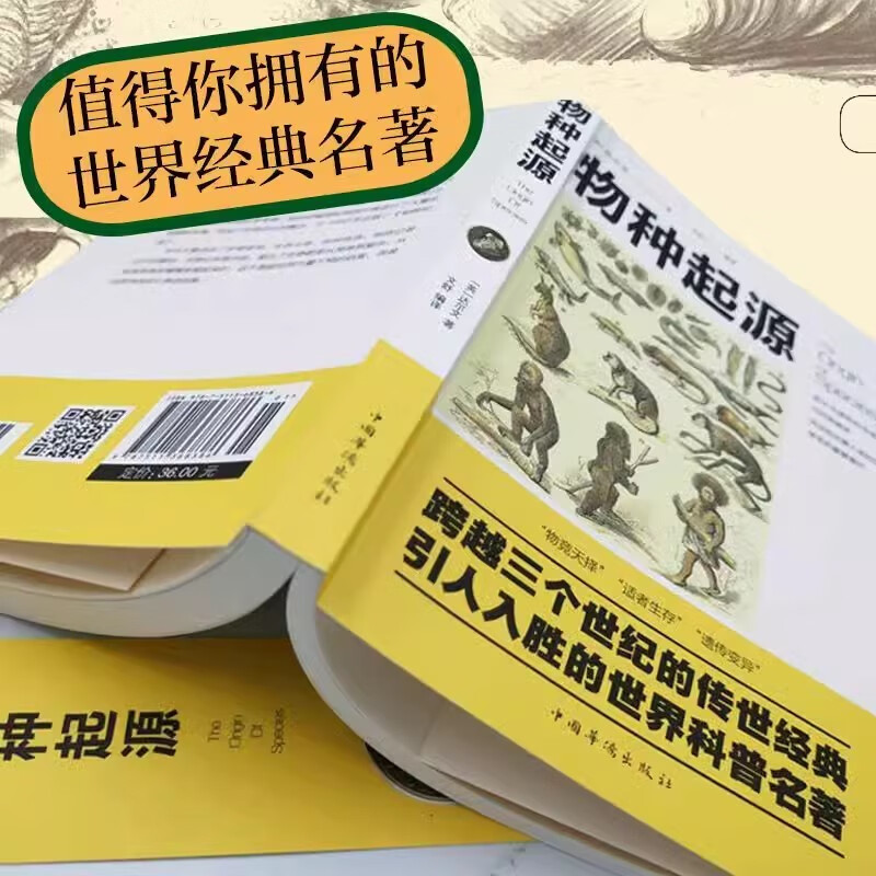 【认准正版】物种起源：达尔文进化论著作，开启人类故事的科学之旅