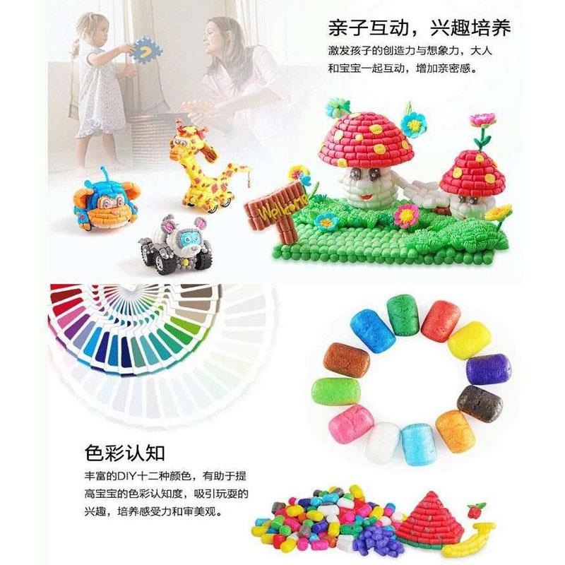 魔法玉米粒DIY：亲子手工的乐趣，幼儿园儿童粘粘乐积木粘土玩具的秘密