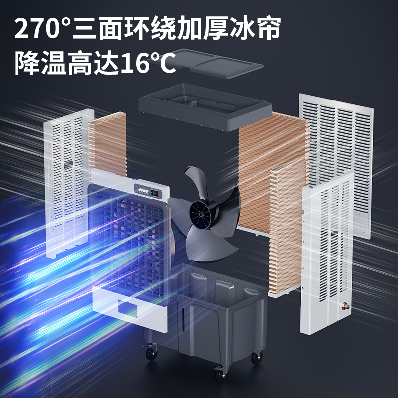 大型工业冷气风扇厂房商用车间制冷除湿降温蒸发式水冷空调冷风机：如何打造清凉高效生产环境？