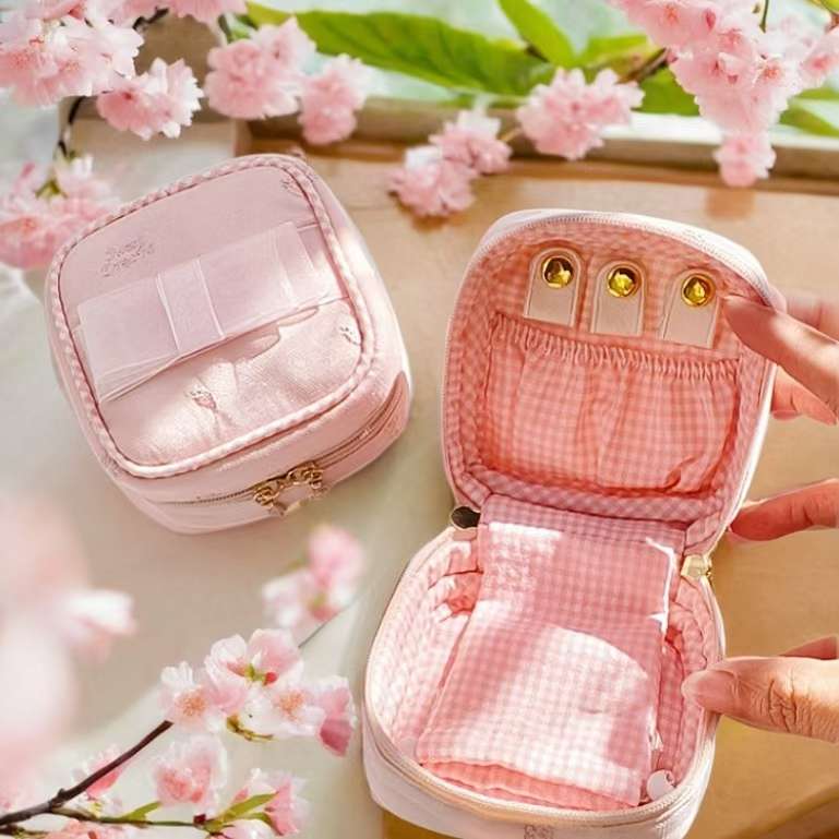 日系网纱樱桃草莓蝴蝶结刺绣首饰盒：少女心爆棚的迷你收纳神器！