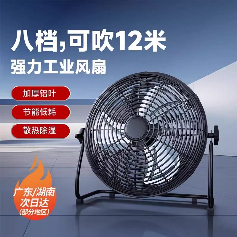 岚鹰12V直流移动电风扇：户外露营必备神器，大风力趴地扇带你畅享清凉！️️